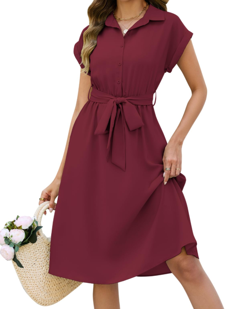 Vestaglia Harriet da Donna Estate – Scollo a V con Cintura e Tasche
