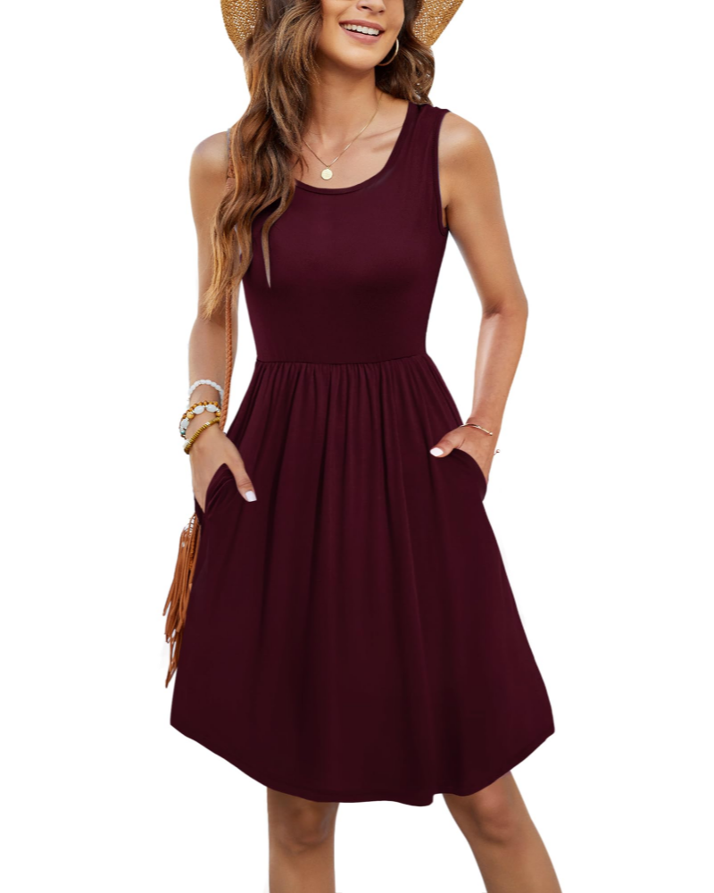 Eden Robe Tunica Donna – Spalle Scoperte, Collo Rotondo e Tasche