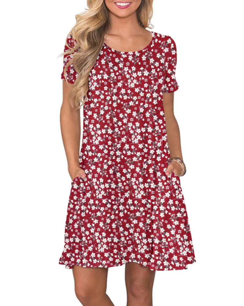 T-shirt donna estiva Mabel Robe – Girocollo, maniche corte e tasche