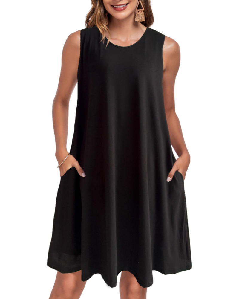Vestito Estivo Ruby da Donna – Taglio A-Line con Tasche e Tessuto Elasticizzato