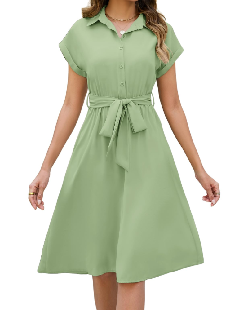 Vestaglia Harriet da Donna Estate – Scollo a V con Cintura e Tasche