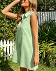 Vestaglia Midi Donna Estate – Scollo a V Senza Maniche con Bottoni