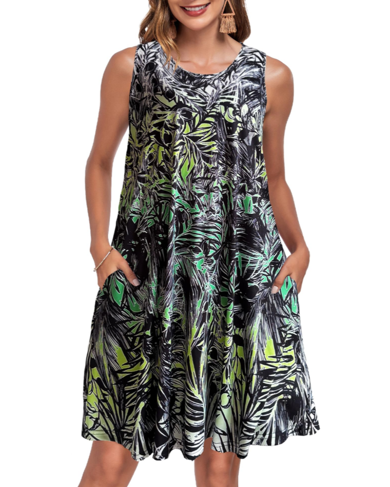 Vestito Estivo Ruby da Donna – Taglio A-Line con Tasche e Tessuto Elasticizzato