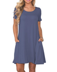 T-shirt donna estiva Mabel Robe – Girocollo, maniche corte e tasche