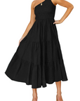 Abito Maxi Bohème da Donna ZsaZsa – Abito Monospalla con Volant, Taglio A-Line ed Elegante per l’Estate