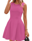 Sophie Abito Donna – Abito Corto A-Line Senza Maniche Elegante Business Casual Elasticizzato