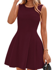 Sophie Abito Donna – Abito Corto A-Line Senza Maniche Elegante Business Casual Elasticizzato