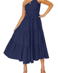 Abito Maxi Bohème da Donna ZsaZsa – Abito Monospalla con Volant, Taglio A-Line ed Elegante per l’Estate