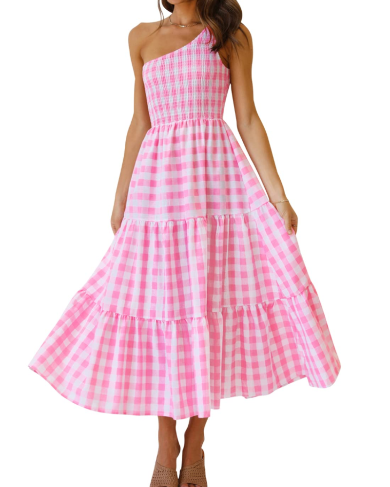 Abito Maxi Bohème da Donna ZsaZsa – Abito Monospalla con Volant, Taglio A-Line ed Elegante per l’Estate