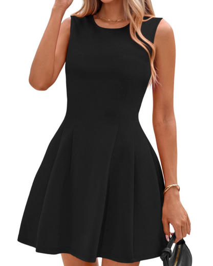 Sophie Abito Donna – Abito Corto A-Line Senza Maniche Elegante Business Casual Elasticizzato