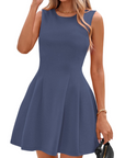 Sophie Abito Donna – Abito Corto A-Line Senza Maniche Elegante Business Casual Elasticizzato