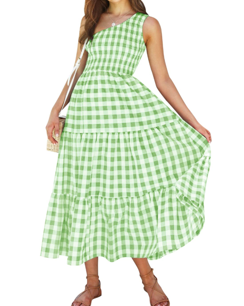 Abito Maxi Bohème da Donna ZsaZsa – Abito Monospalla con Volant, Taglio A-Line ed Elegante per l’Estate