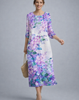 Vestito Elegante da Donna Paloma – Abito Floreale in Cotone, Taglio Slanciato e Stile Senza Tempo