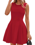 Sophie Abito Donna – Abito Corto A-Line Senza Maniche Elegante Business Casual Elasticizzato