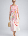 Vestito Elegante da Donna Paloma – Abito Floreale in Cotone, Taglio Slanciato e Stile Senza Tempo