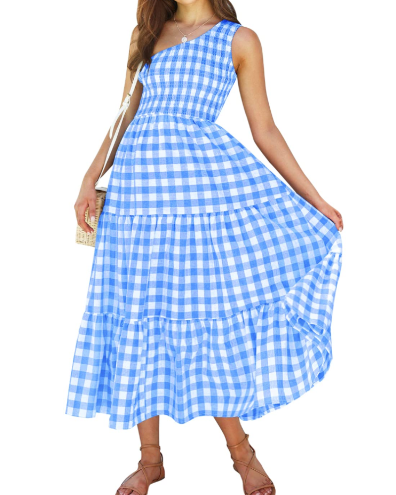 Abito Maxi Bohème da Donna ZsaZsa – Abito Monospalla con Volant, Taglio A-Line ed Elegante per l’Estate