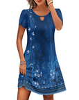 Vestito Midi Willow a Fiori da Donna – Abito Estivo Svasato con Tasche e Maniche a Sbuffo