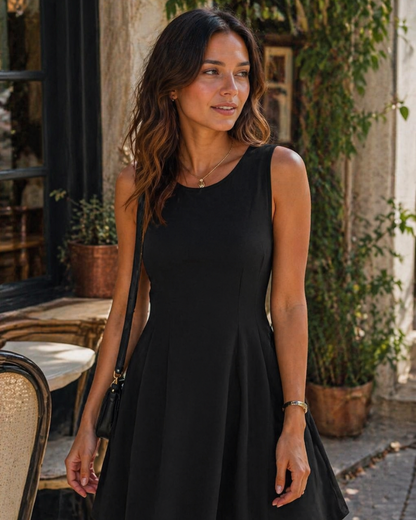 Sophie Abito Donna – Abito Corto A-Line Senza Maniche Elegante Business Casual Elasticizzato