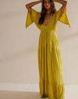 Abito lungo bohemien da donna senza schienale