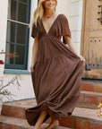 Abito lungo bohemien da donna senza schienale