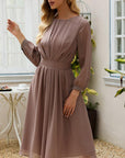 Abito midi in chiffon da donna