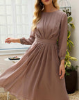 Abito midi in chiffon da donna