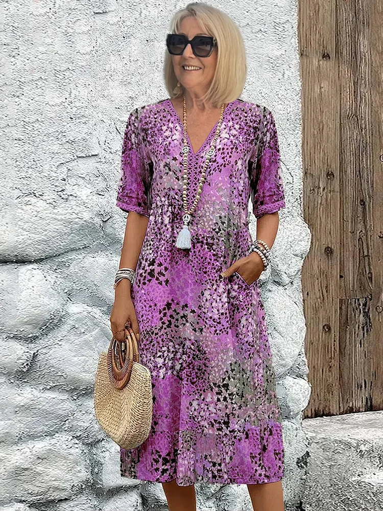 Abito Midi Colorato da Donna