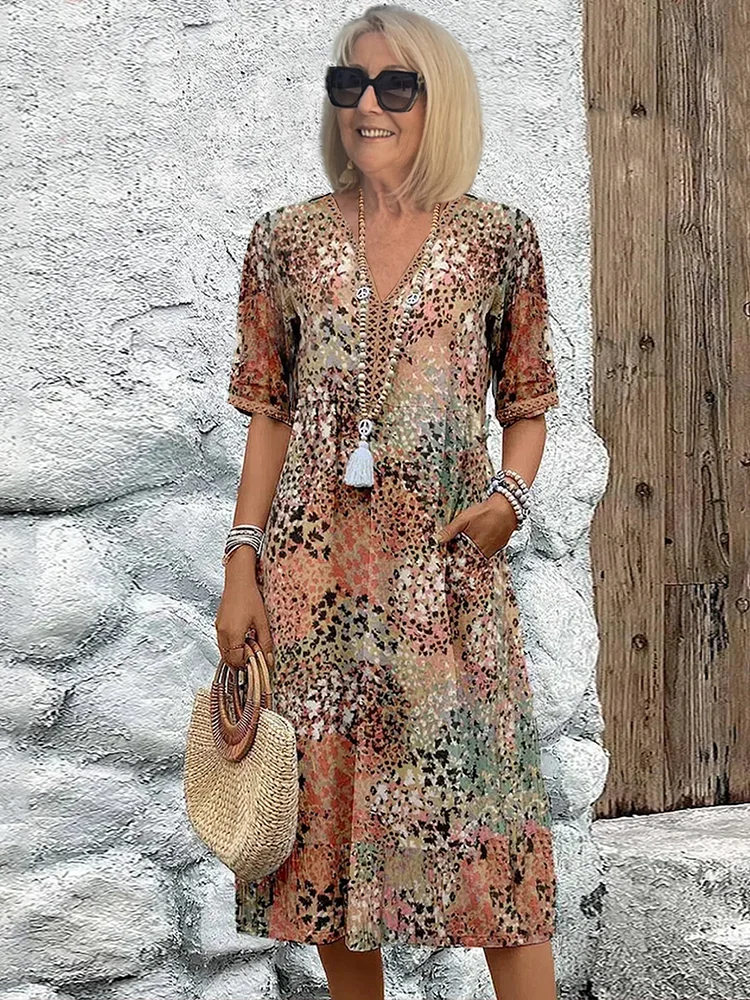 Abito Midi Colorato da Donna