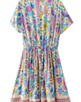 Abito Mini Donna Crema a Fiori