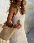 Abito lungo da donna in crochet