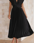 Abito lungo elegante plissettato da donna