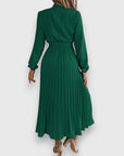 Abito Midi Elegante Plissettato da Donna