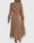 Abito Midi Elegante Plissettato da Donna