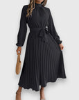 Abito Midi Elegante Plissettato da Donna