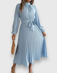 Abito Midi Elegante Plissettato da Donna