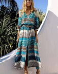 Abito lungo bohemien floreale da donna
