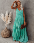 Abito lungo bohemien floreale da donna