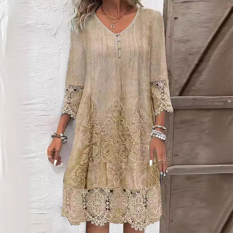 Abito midi floreale da donna