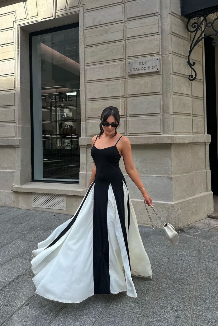 Abito lungo in pizzo da donna per invitate a matrimoni
