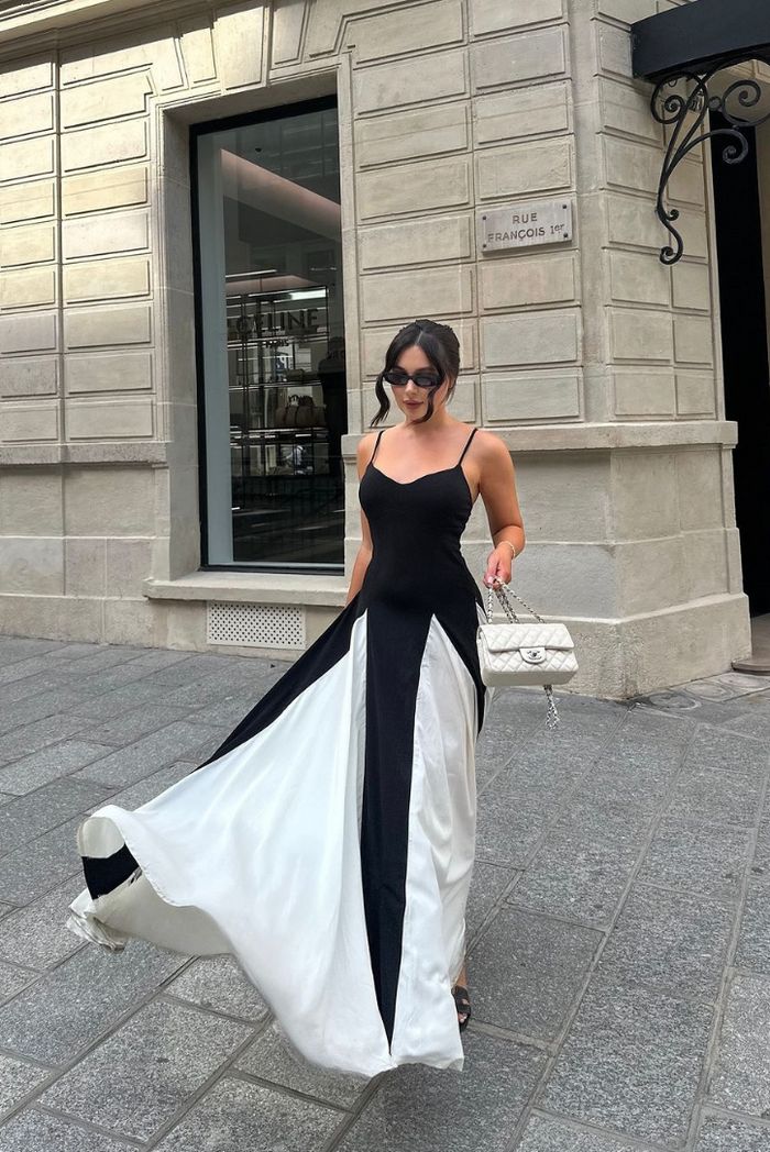 Abito lungo in pizzo da donna per invitate a matrimoni