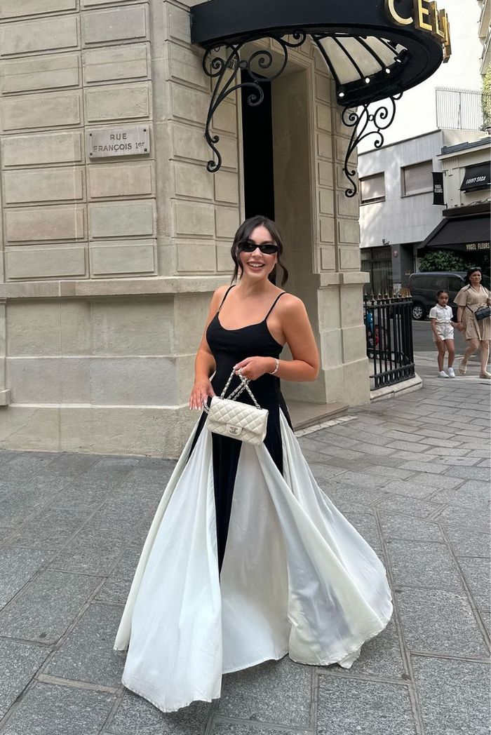 Abito lungo in pizzo da donna per invitate a matrimoni
