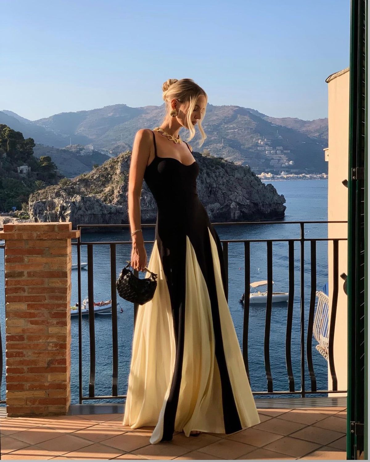 Abito lungo in pizzo da donna per invitate a matrimoni