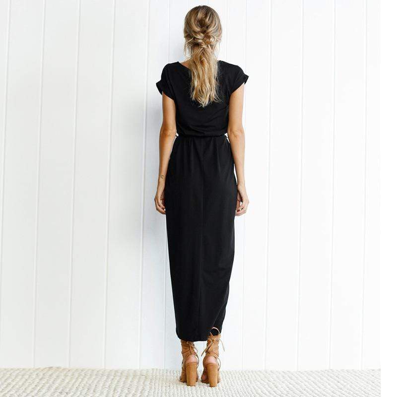 Abito lungo da donna con spacco maxi