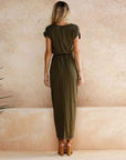 Abito lungo da donna con spacco maxi
