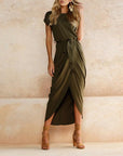Abito lungo da donna con spacco maxi