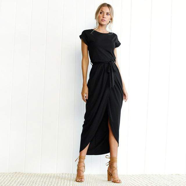 Abito lungo da donna con spacco maxi