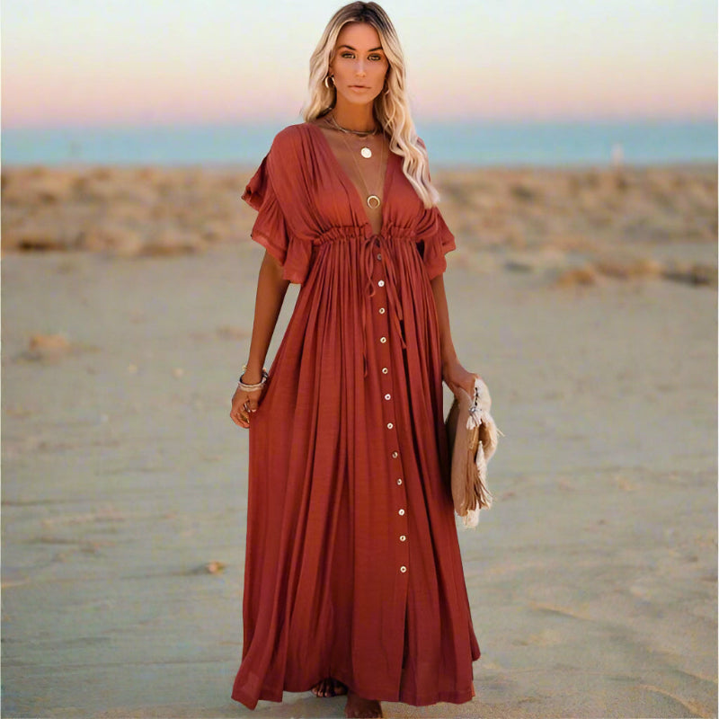 Abito lungo da donna - Copricostume estivo da spiaggia