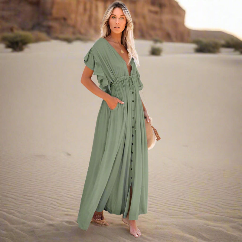 Abito lungo da donna - Copricostume estivo da spiaggia
