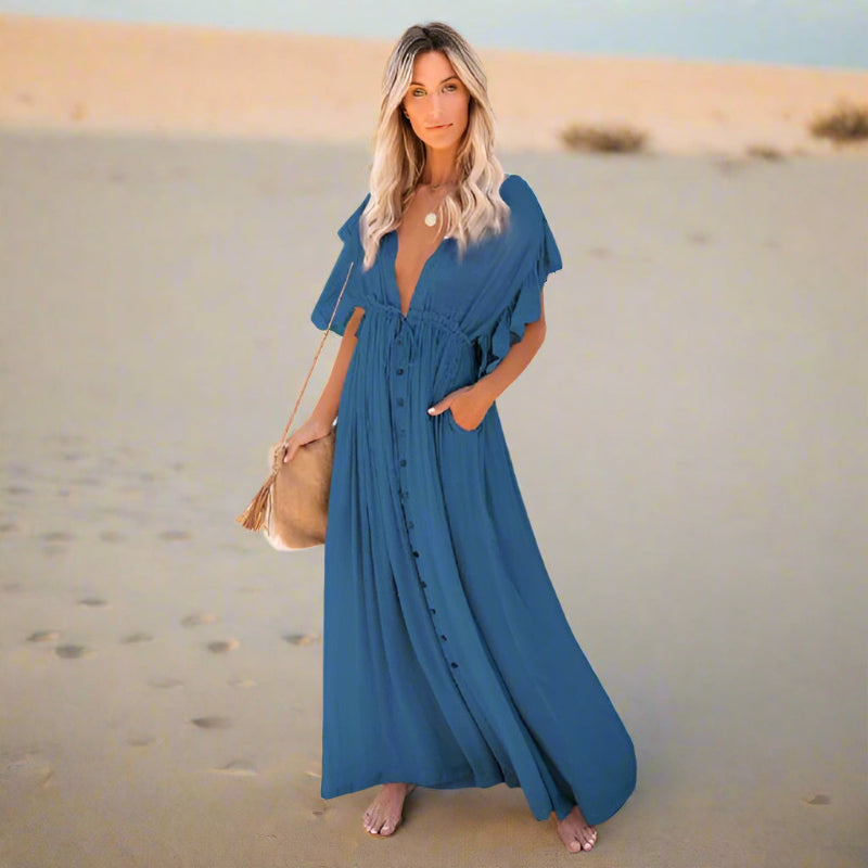 Abito lungo da donna - Copricostume estivo da spiaggia