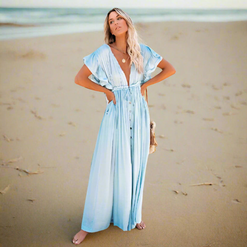 Abito lungo da donna - Copricostume estivo da spiaggia